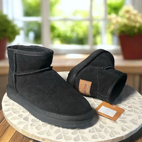 EMU Ridge Sophie Mini Winter Snow Suede Shearling Ankle Boot Size 7 NWT - Picture 1 of 11